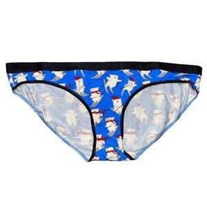 MeUndies Skiing Polar Bears Holiday Winter Print Bikini Panty Size 2XL